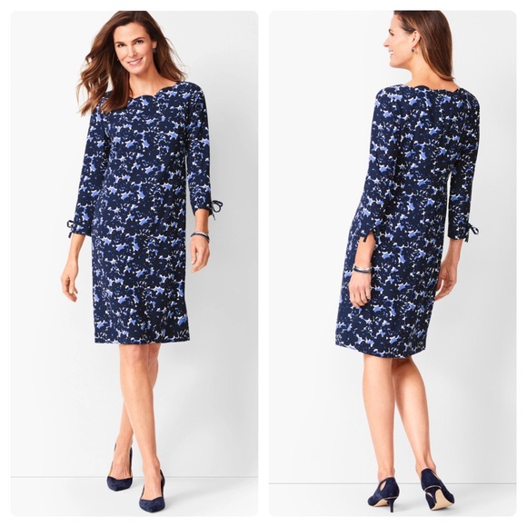 TALBOTS Crepe Shift Dress - Floral Print - Picture 2 of 14